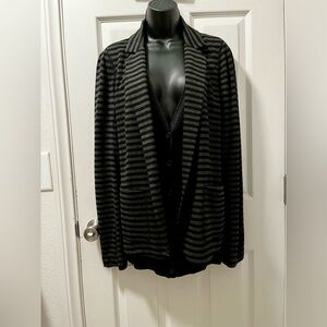 Bailey 44 stripe blazer with built in cardigan. Size L